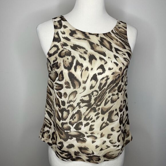 Lovers + Friends- Cheetah Print Lightweight Tank w/Button-up Back - Picture 1 of 2